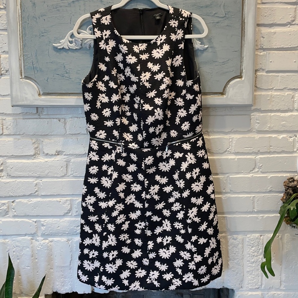 Ann Taylor Black Dress with White Flowers, 12P